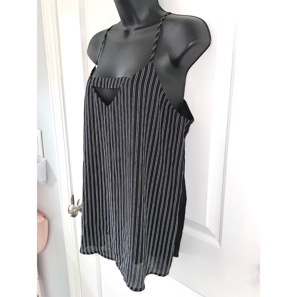 Maurice’s black & white striped tank top - Picture 2 of 4